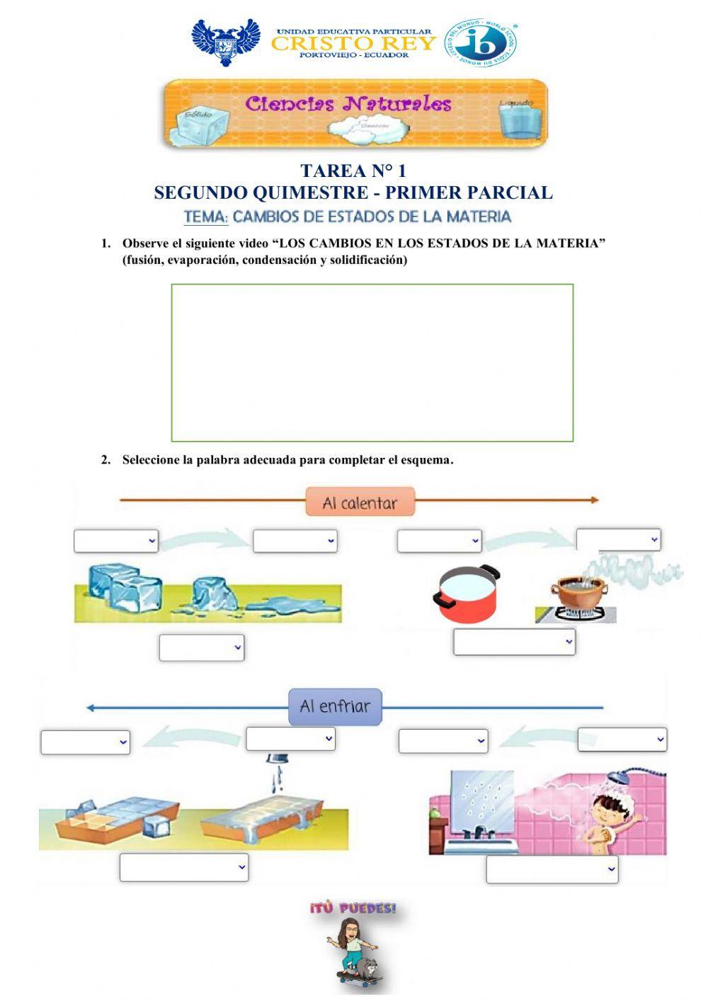 Cambios de la materia