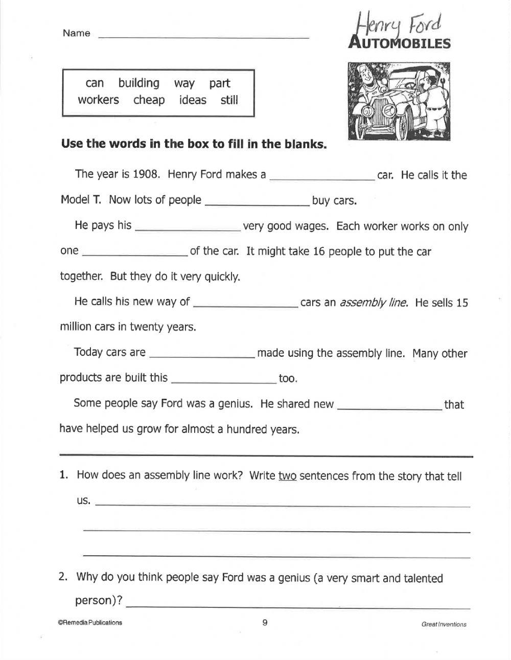 henry-ford-online-exercise-for-live-worksheets