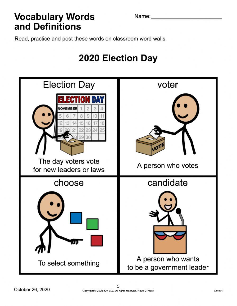 News 2 You Election Activities