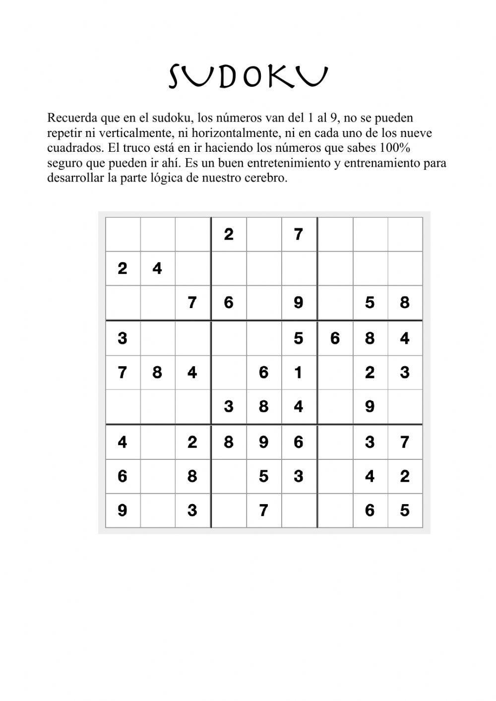 Sudoku quinto