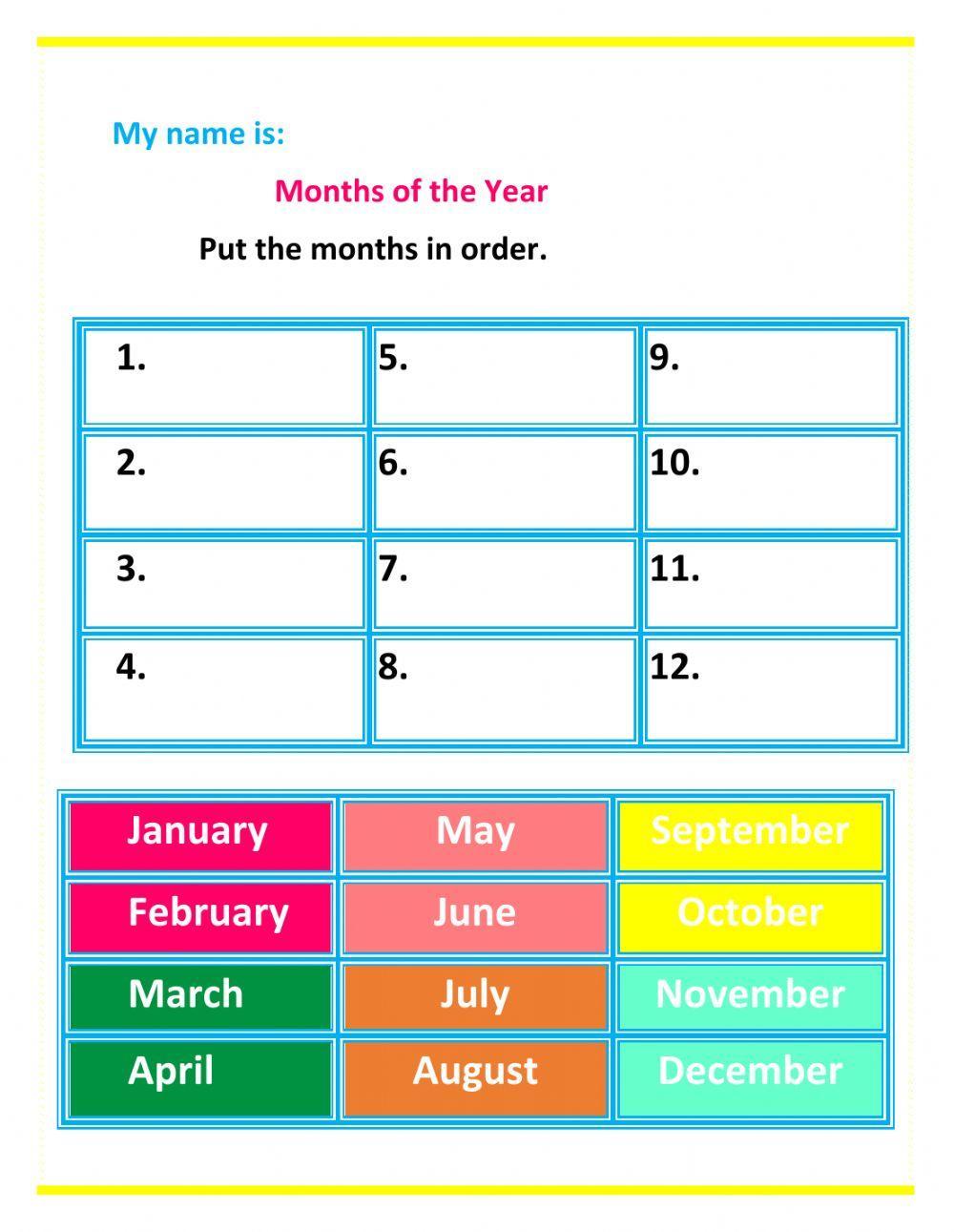 Months of The Year