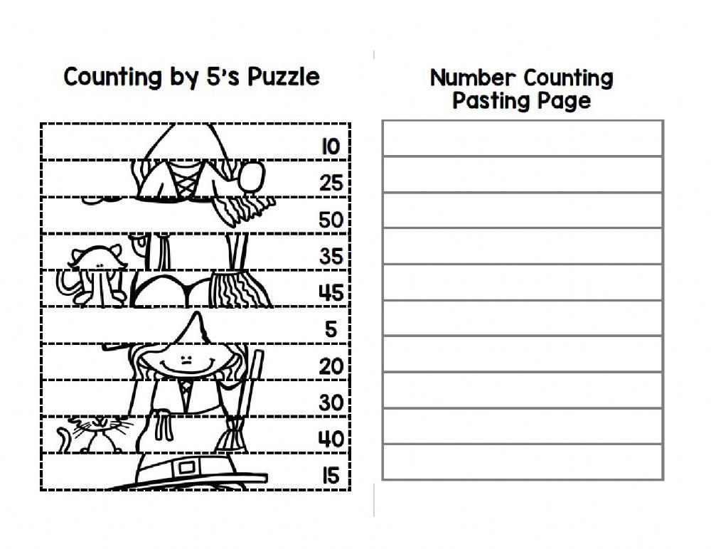 Halloween Count by 5 Puzzle Halloween Count by 5 Puzzle