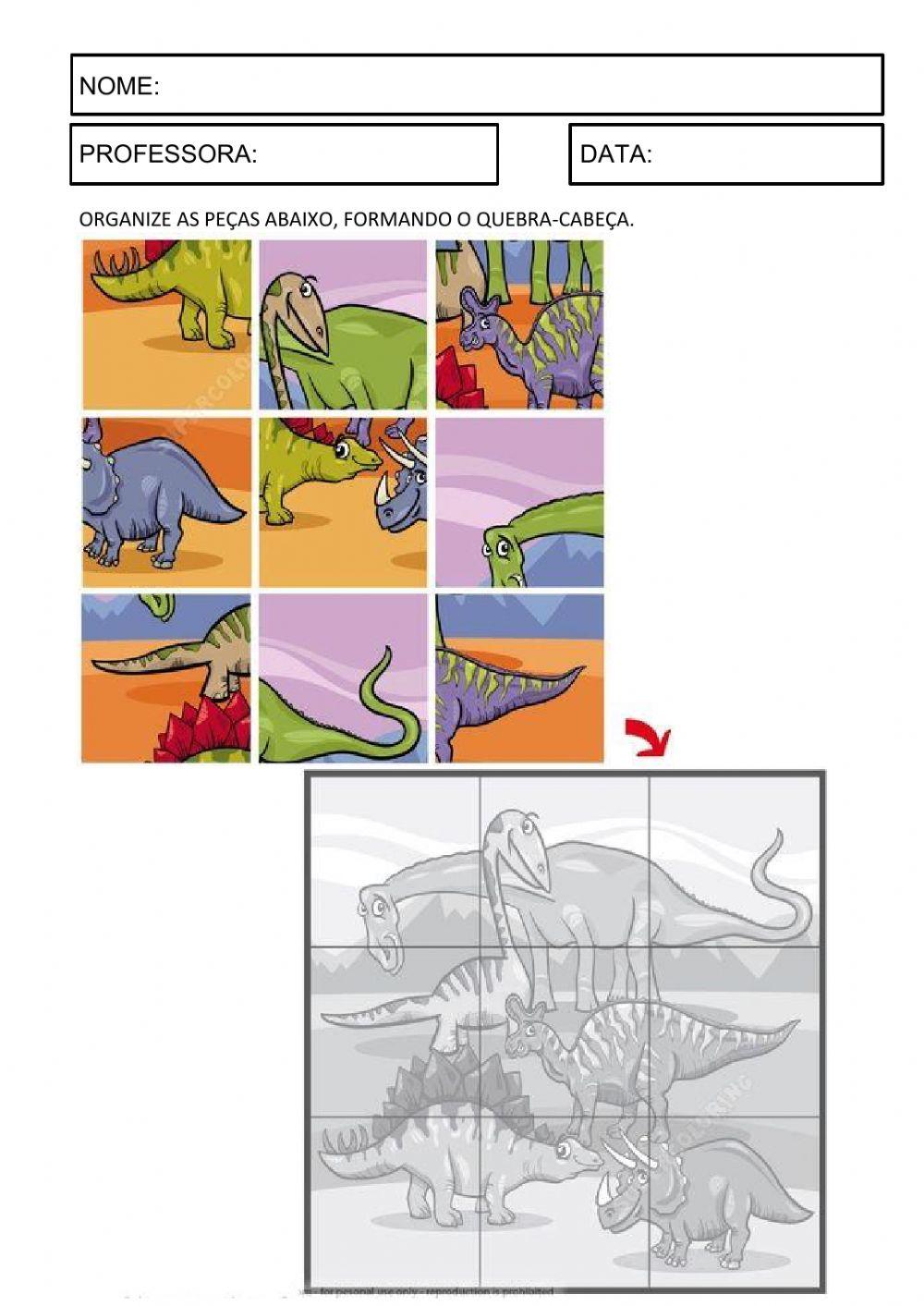 Quebra-cabeça Dinossauros
