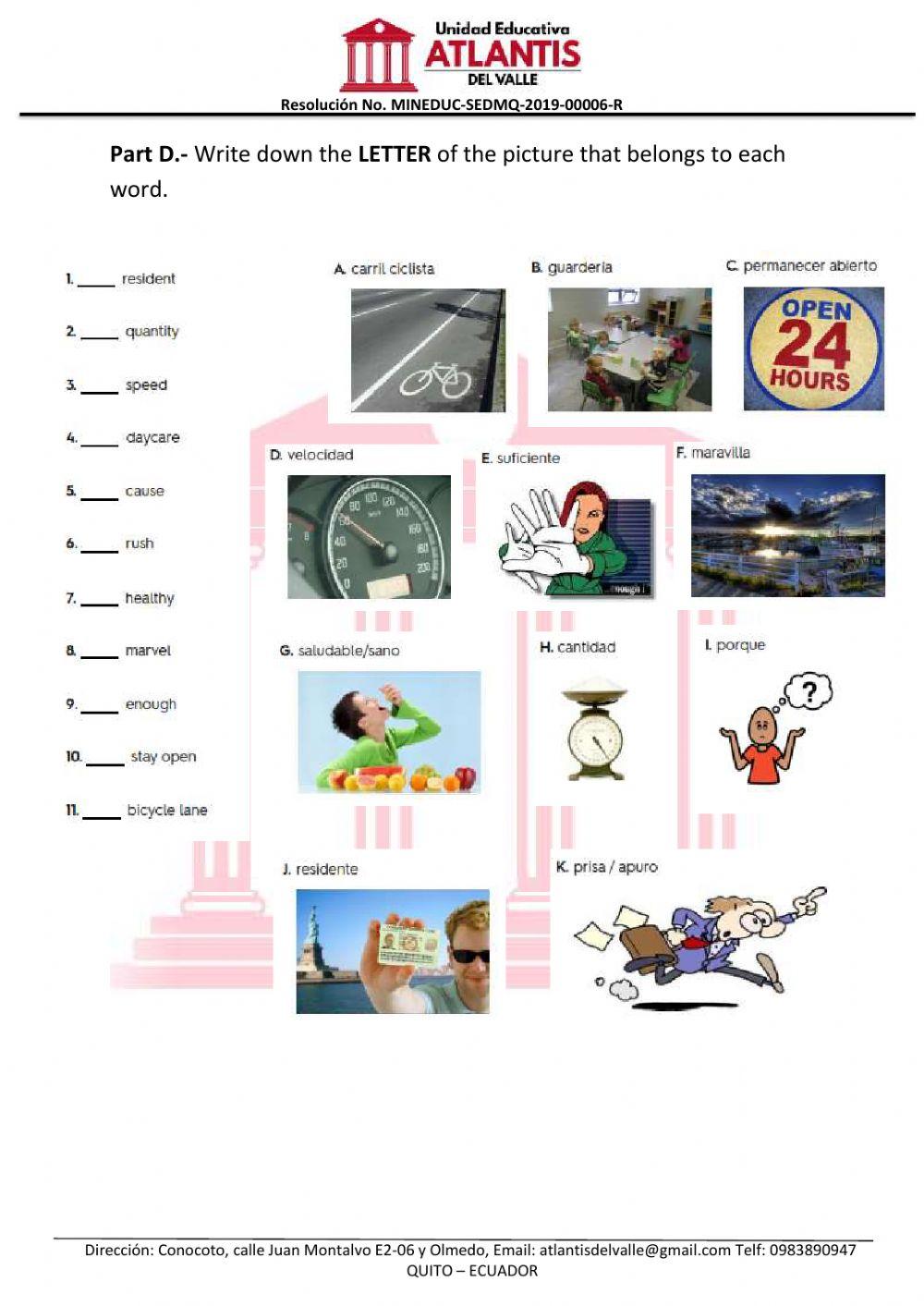 Preintermediate Vocabulary Unit 2