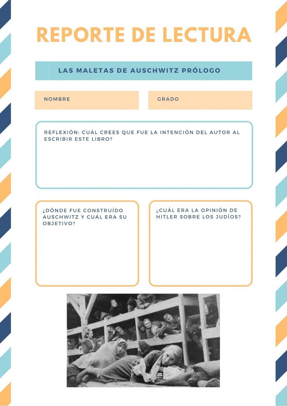 Control lectura maletas de auschwitz 1