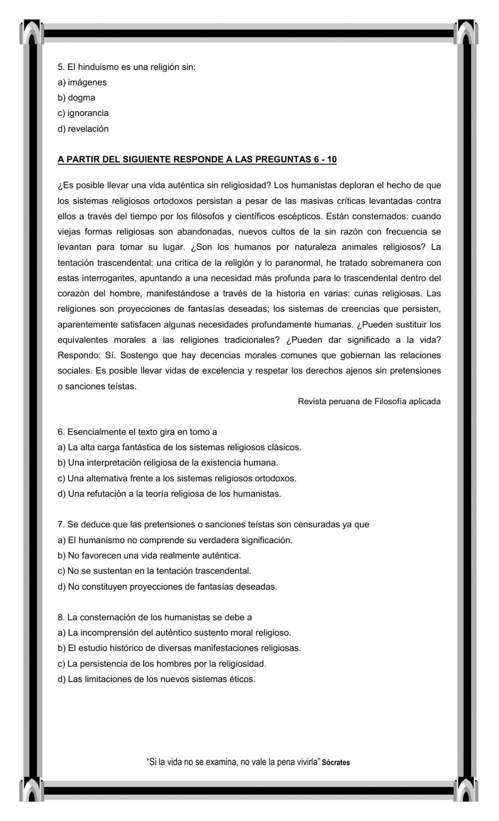 Quiz filosofía 9 cuarto periodo