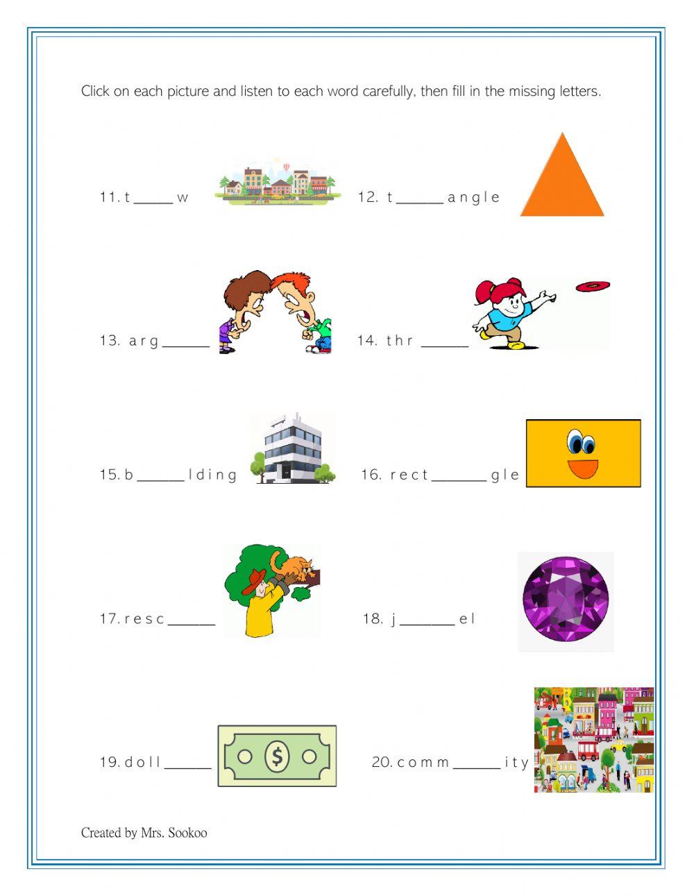 Weekly Test Spelling 5