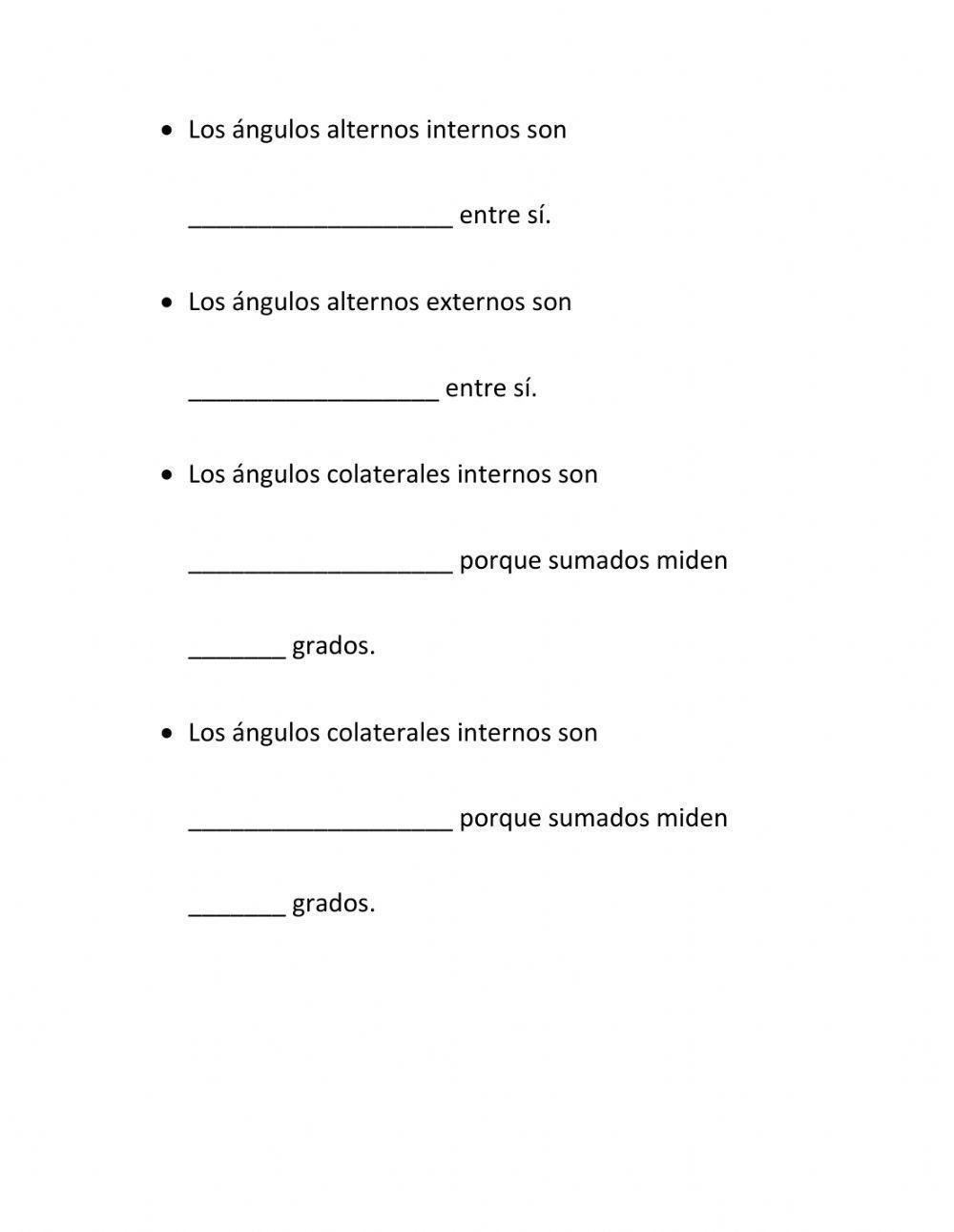Paralelas cortadas por una transversal