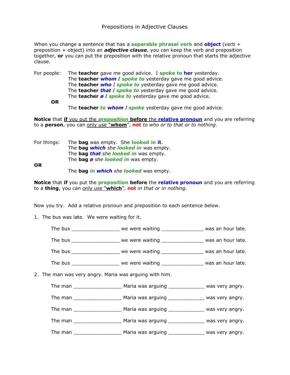 AG2 prepositions in adjectives clauses