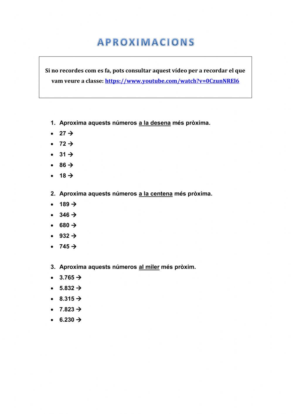 Aproximacions