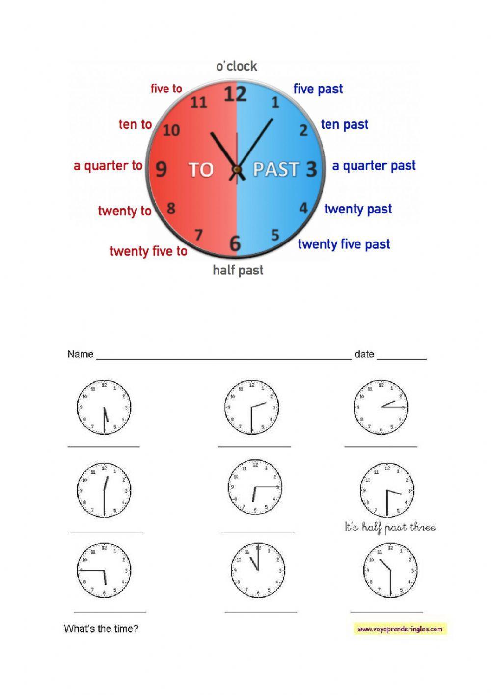 What time is it? learning to say the hours
