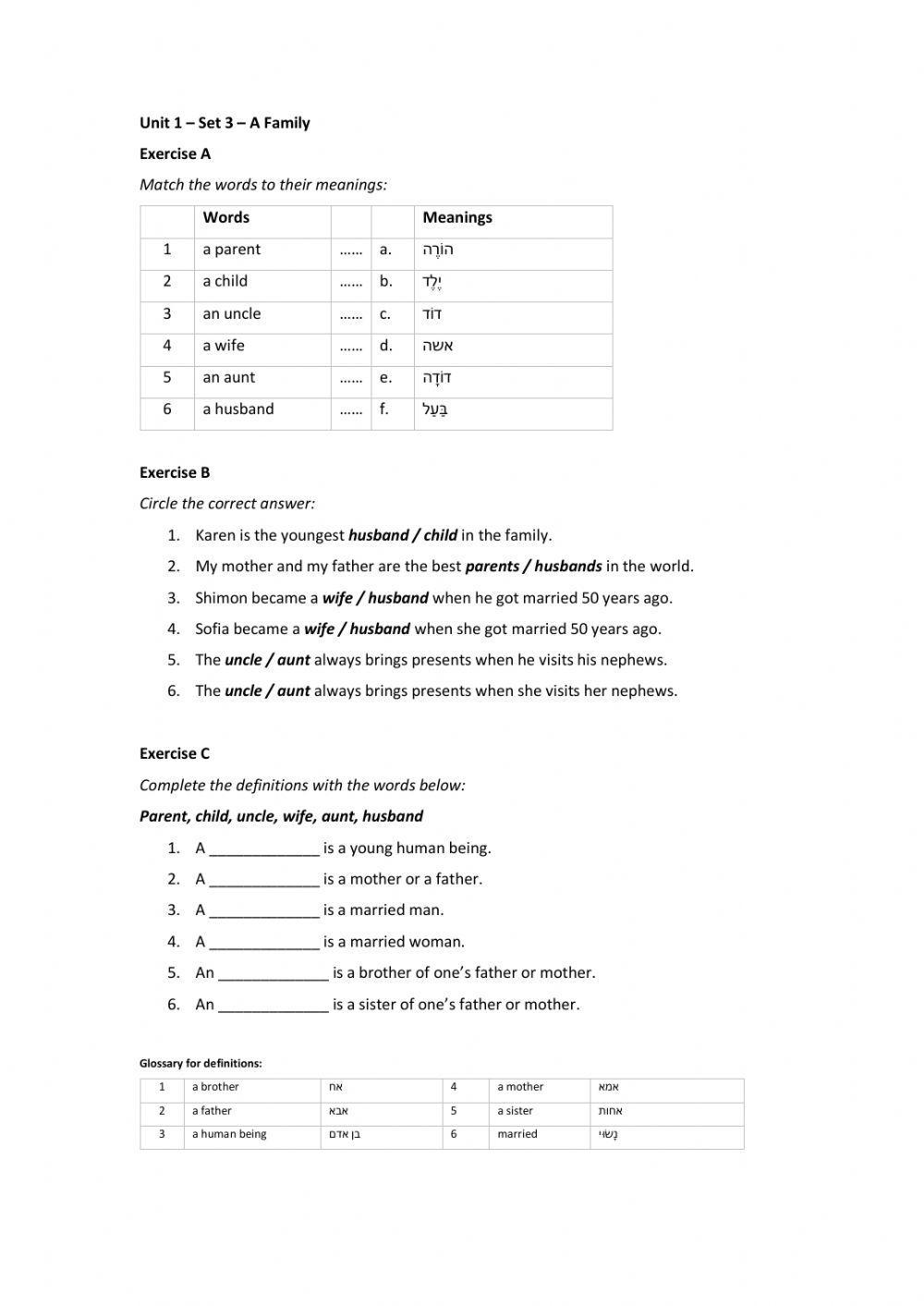 Band 1 (Core 1) - Unit 1 - Set 3
