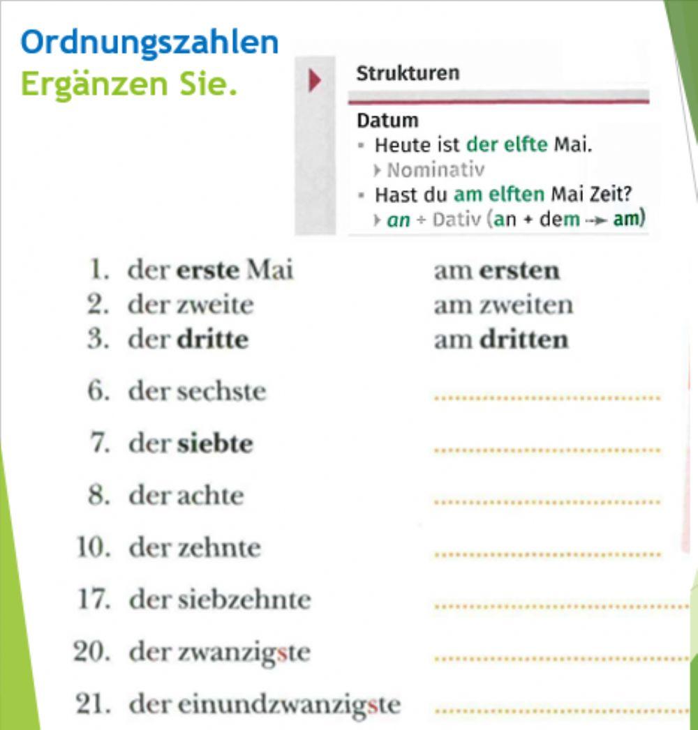 Ordinalzahlen