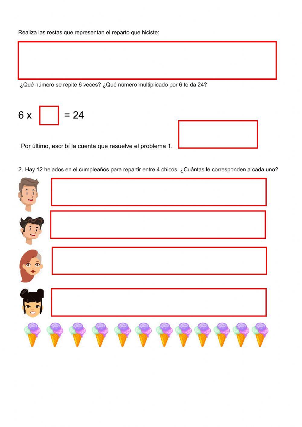 División como reparto