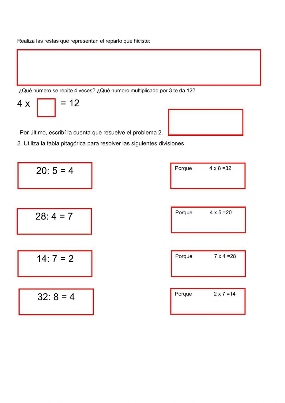 División como reparto