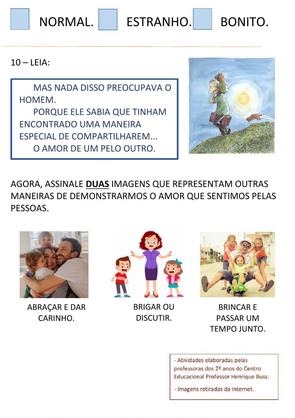 Avaliação de Ensino Religioso - 3º bimestre