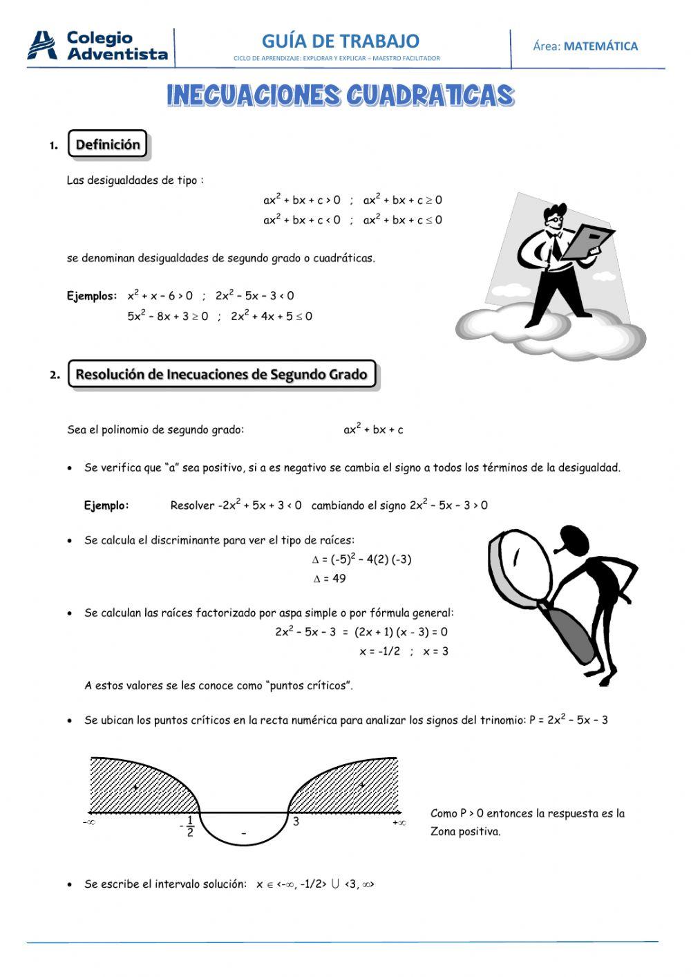 Ecuaciones cuadráticas