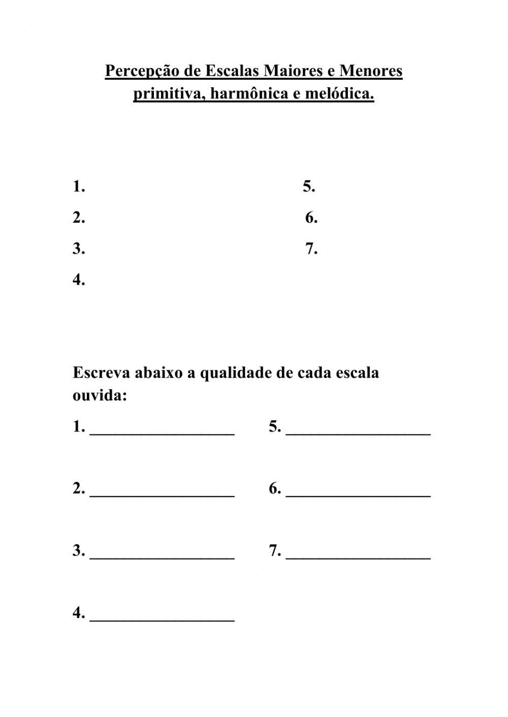 Percepção de escalas LM6