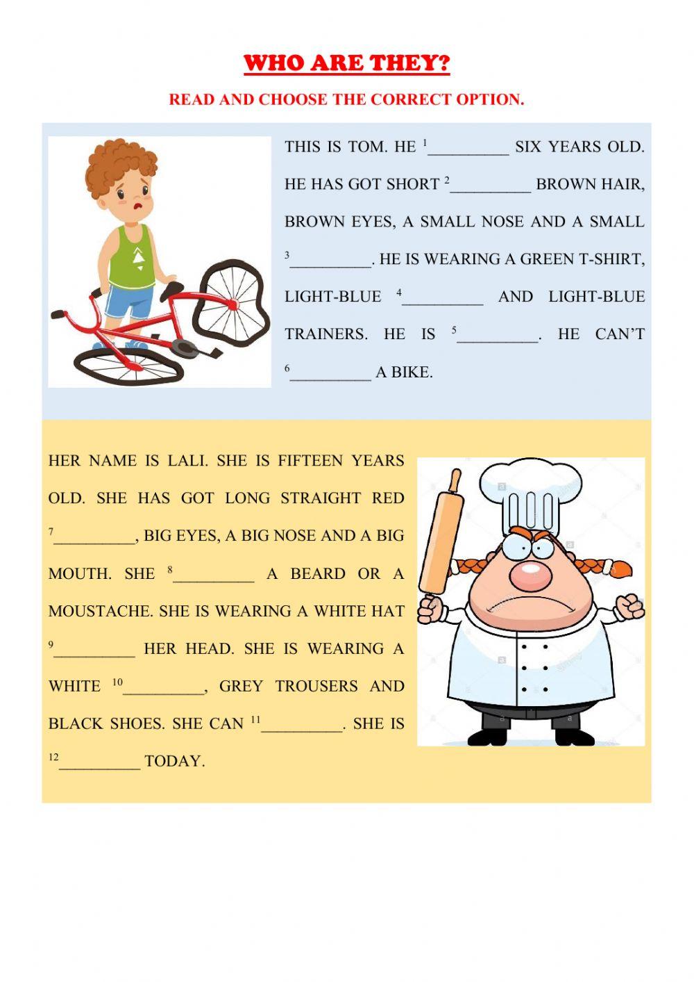 Revision - Who are they? - Multilple-choice