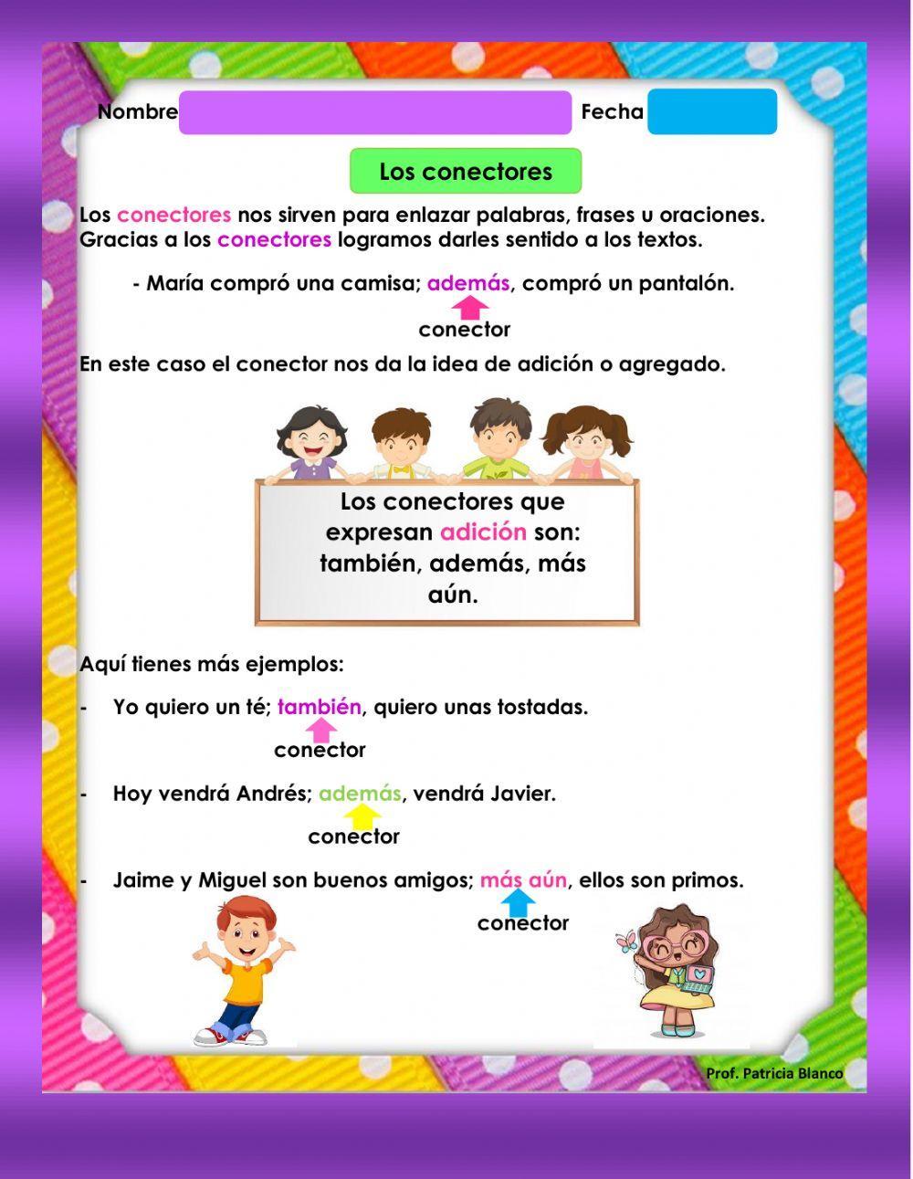 Completar oraciones con conectores