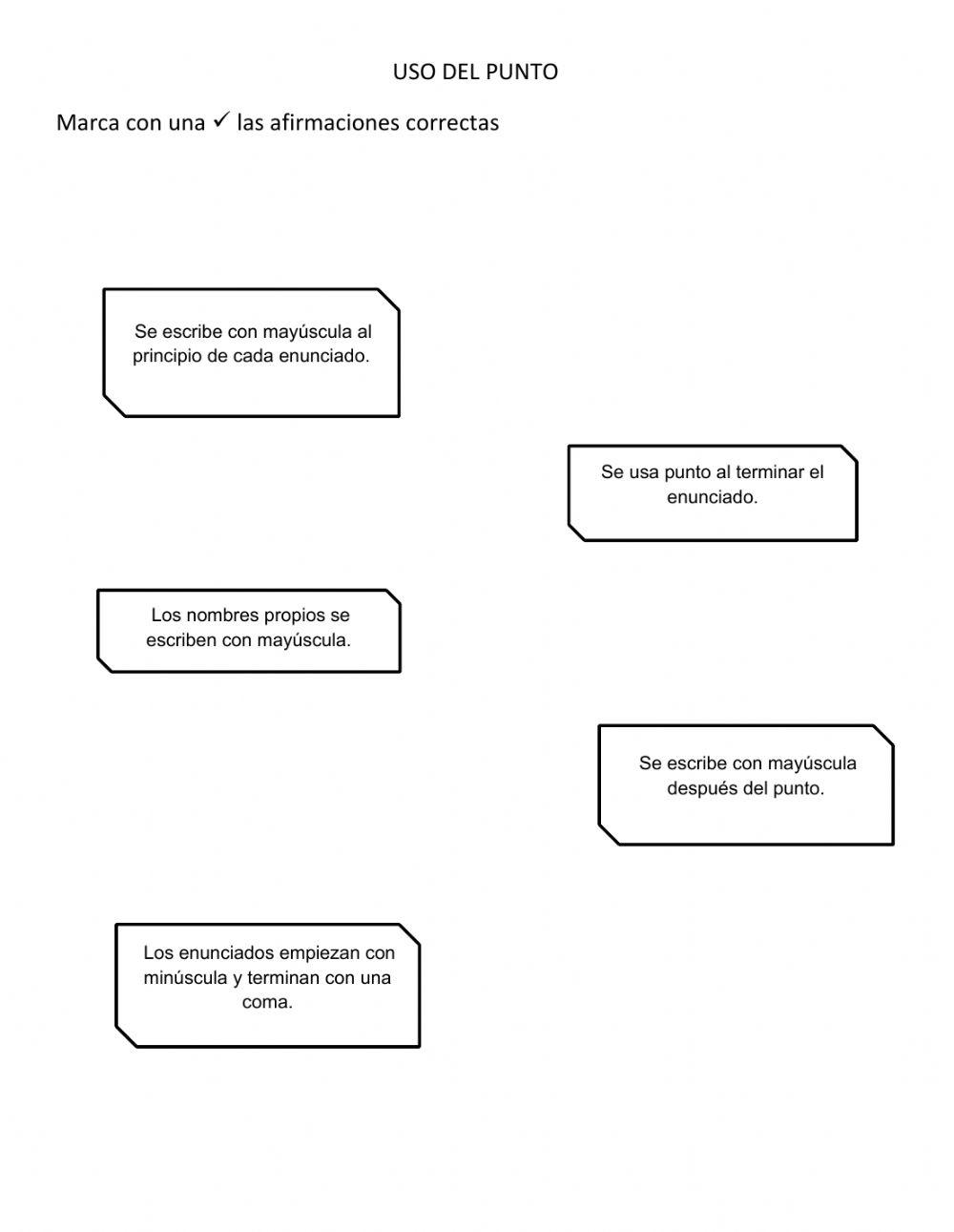 Mayúsculas y uso del punto