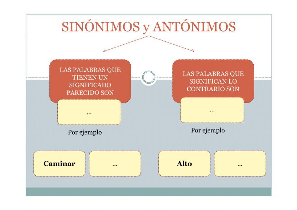 SINÓNIMOS, ANTÓNIMOS, SUJETO, PREDICADO , Z Y K