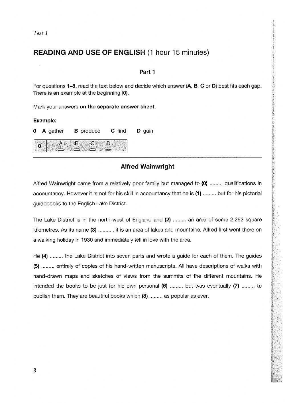 First 3 Test 1 Parts 1-4