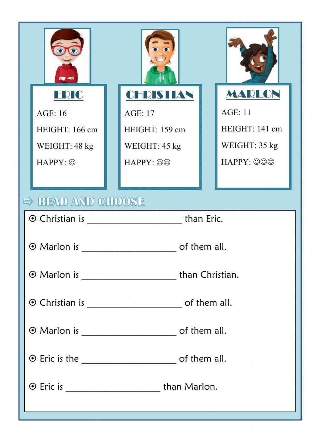 Comparatives & Superlatives 1