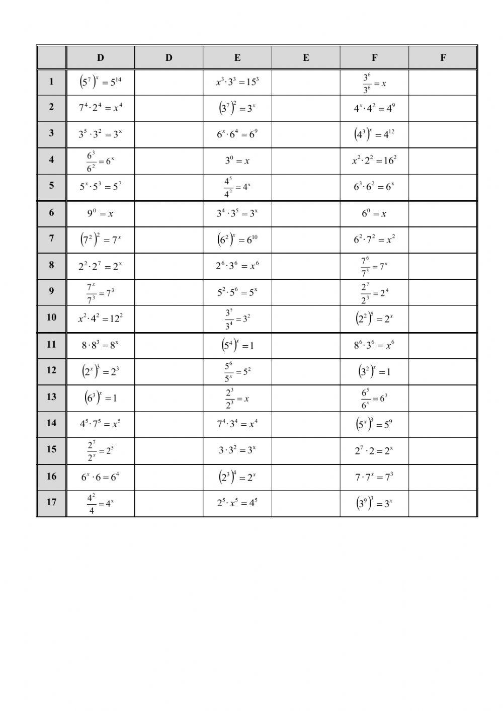 Propiedades das potencias