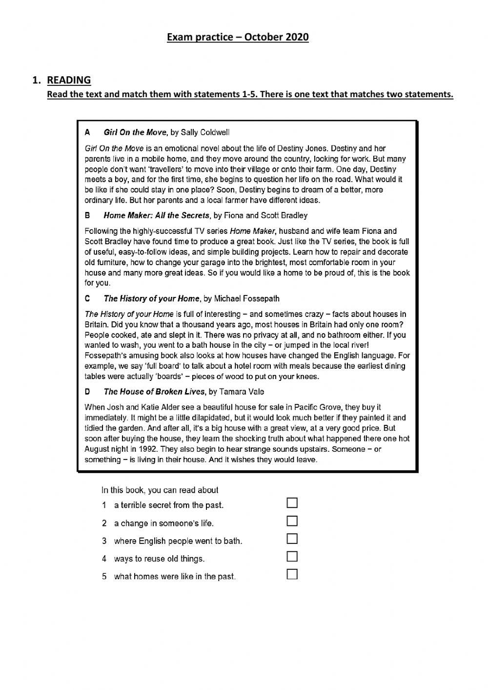 October - Practice test GyS