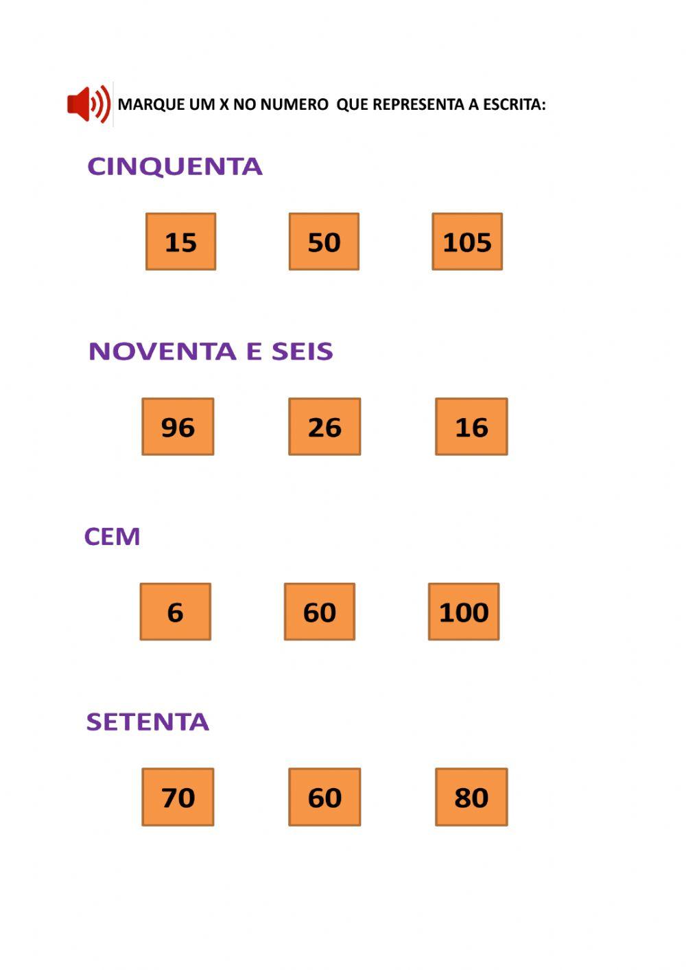 Atividades de matemática
