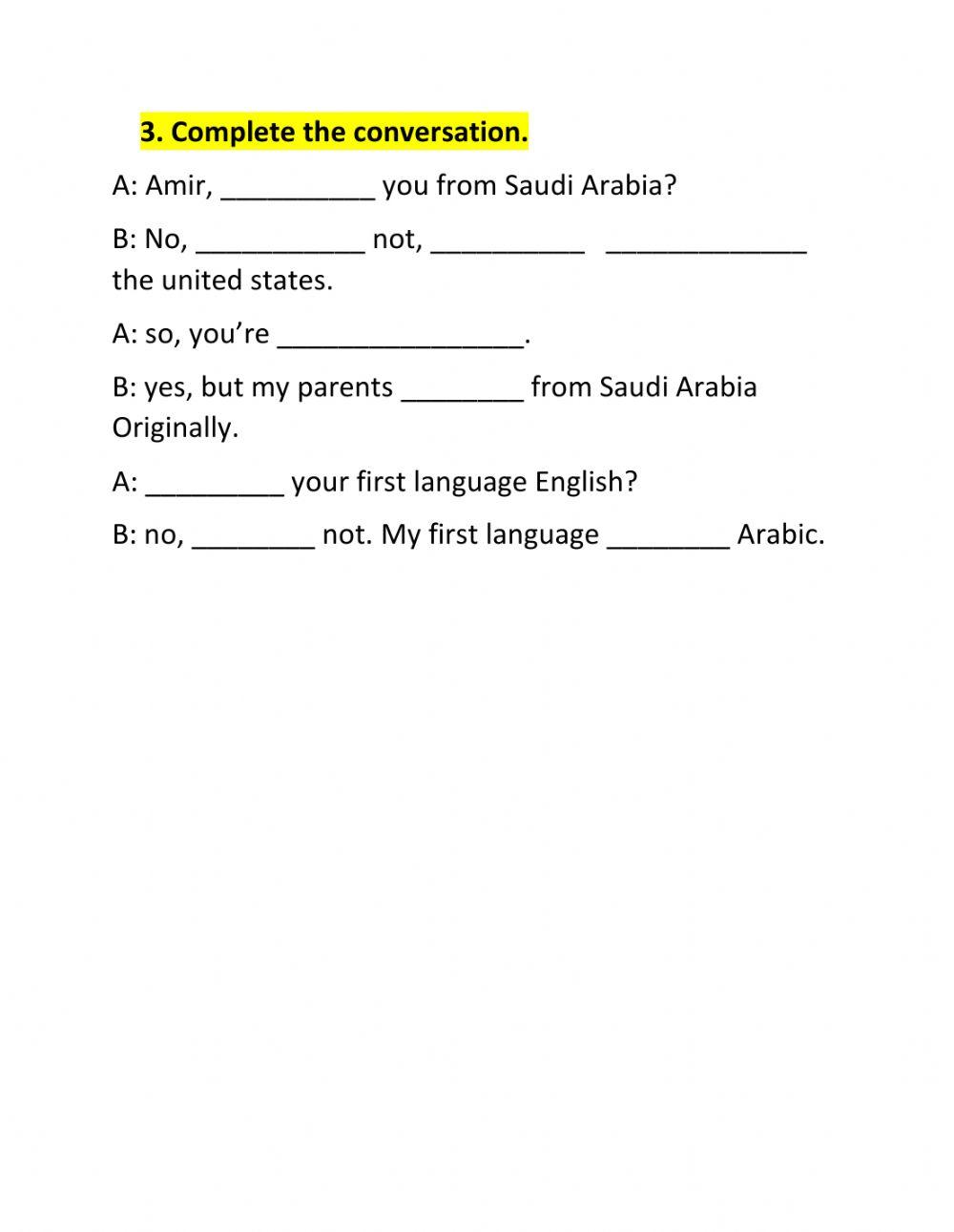 Practice saying where you're from