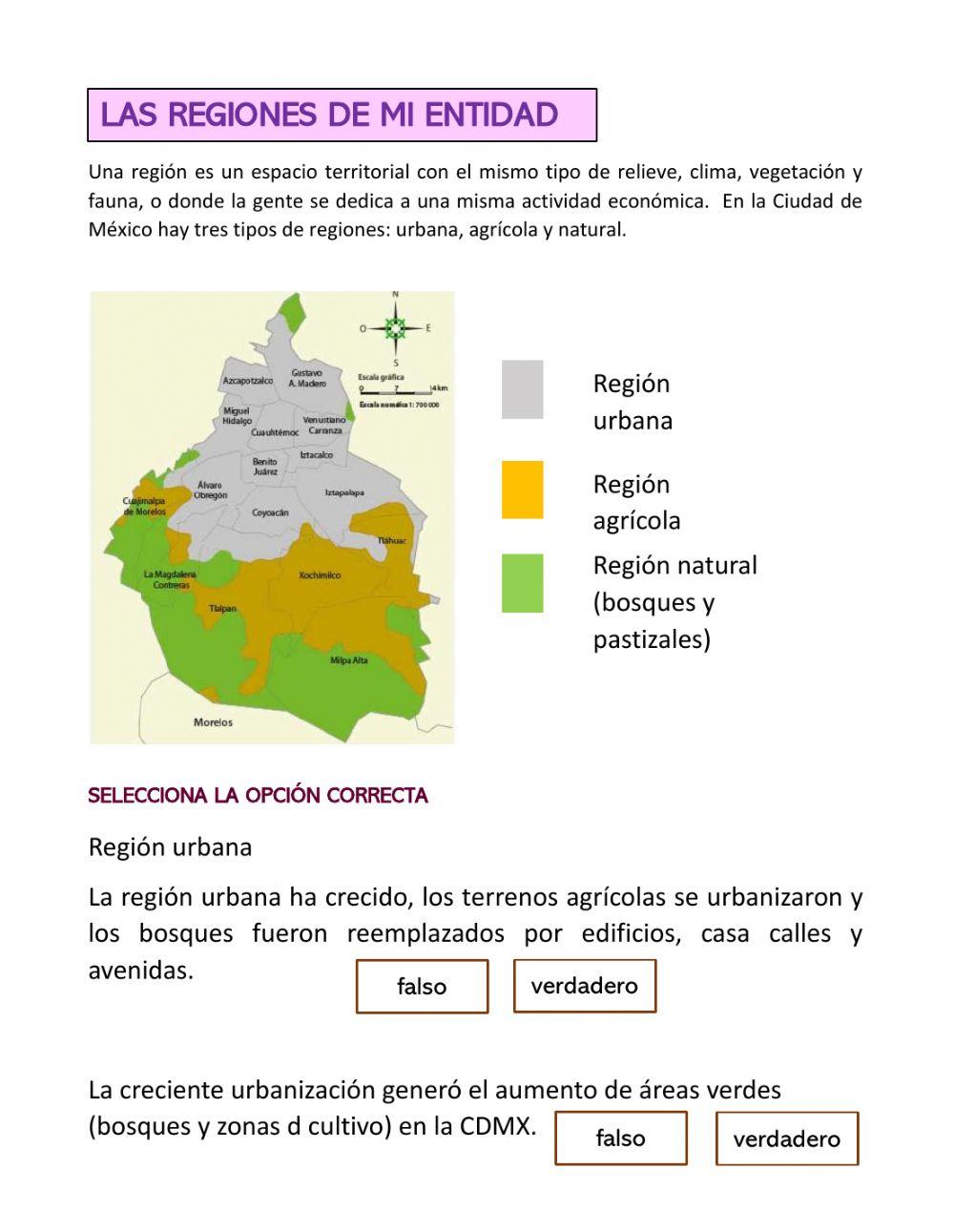 Regiones entidad cdmx