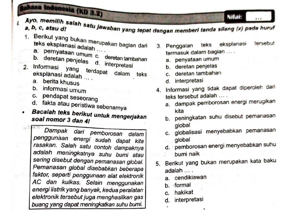 UH Tema 4 ST.2 Kelas 6