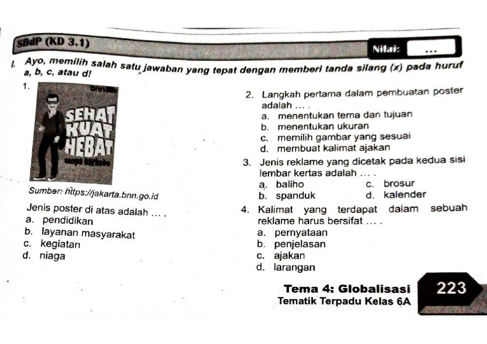 UH Tema 4 ST.2 Kelas 6