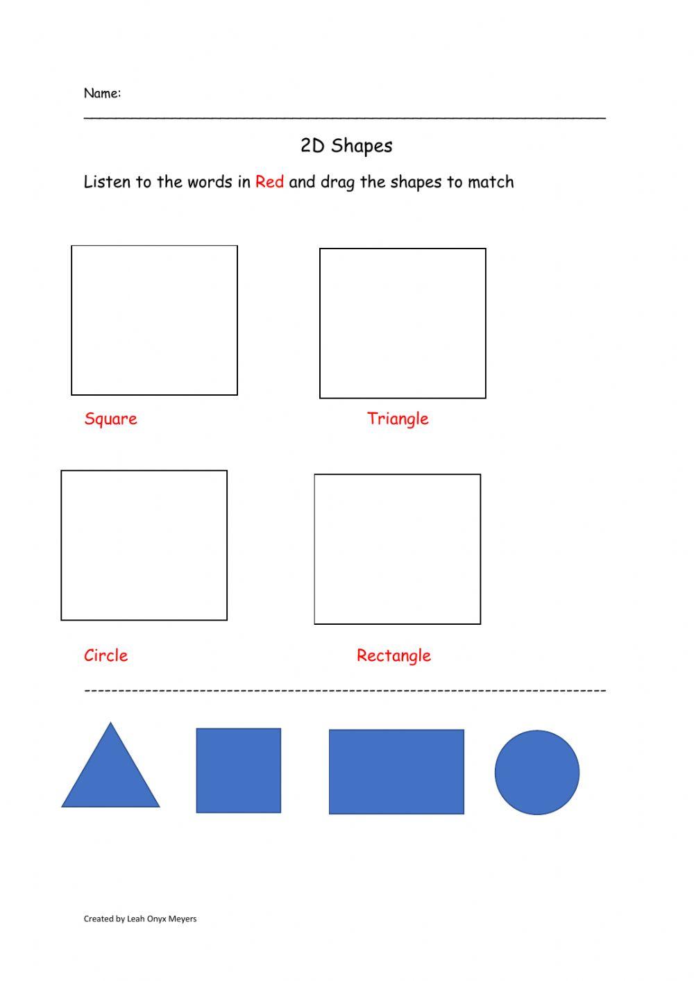 Find the shapes! Circle, Rectangle, Square, Triangle, evaluation