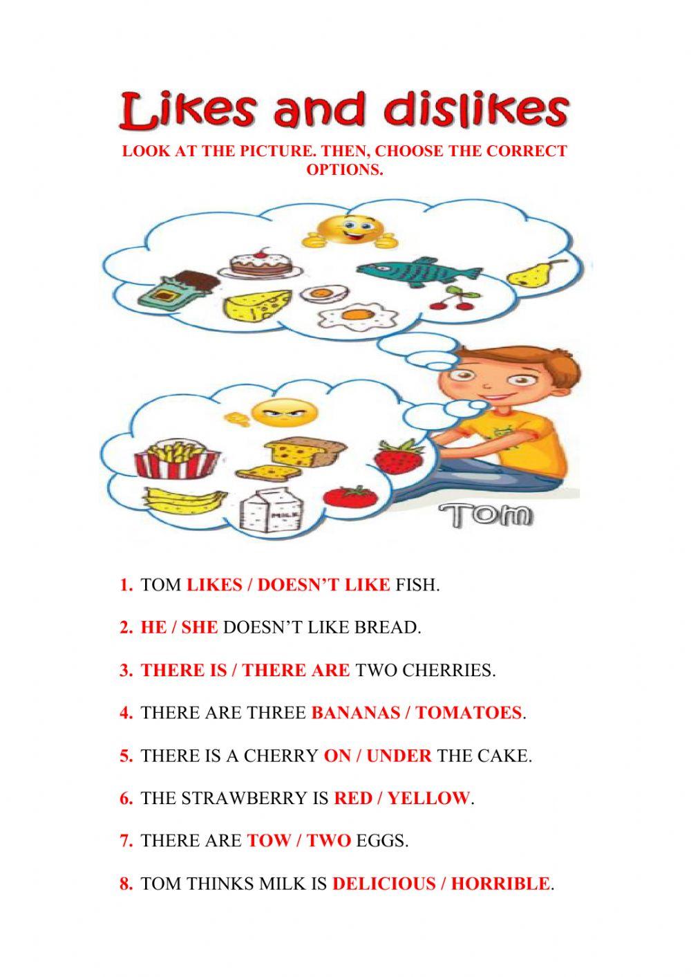 Food - Likes and Dislikes