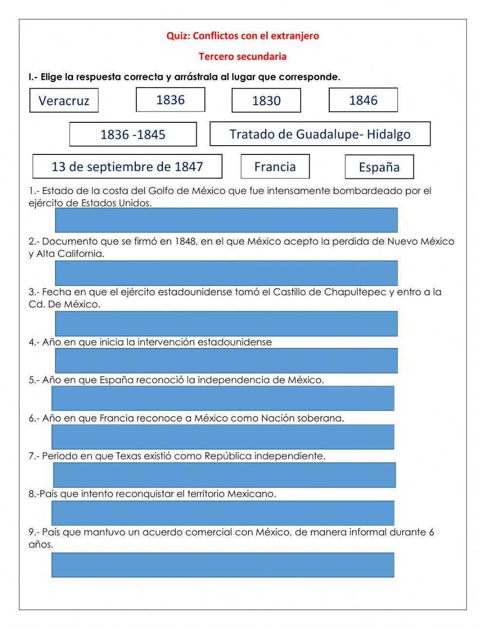 Conflictos con el extranjero