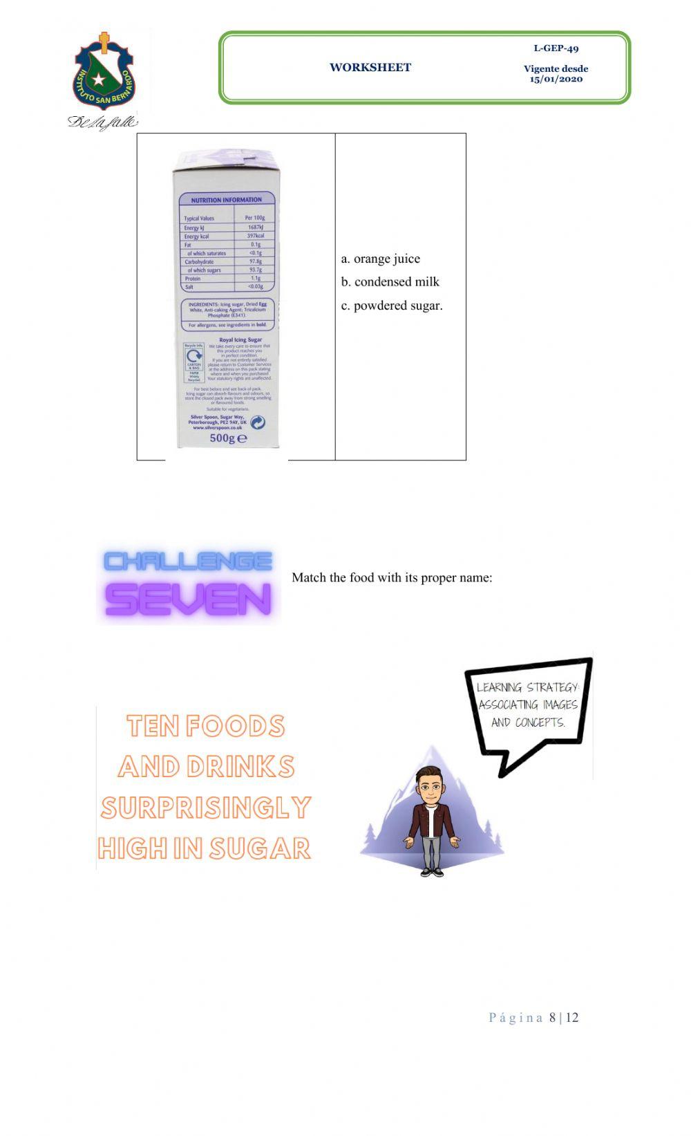 Second worksheet part two