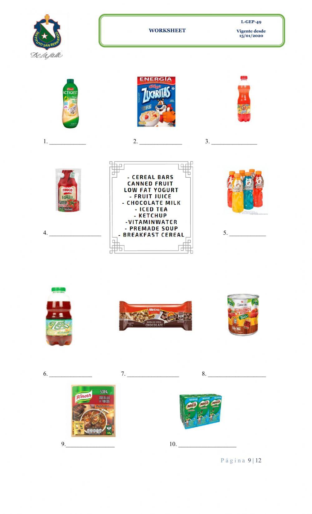 Second worksheet part two