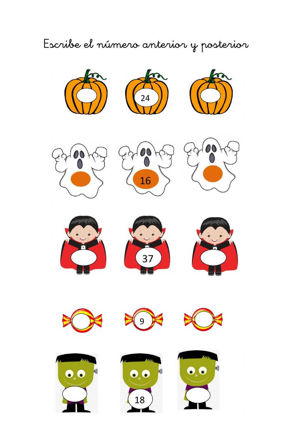 Anterior y posterior halloween