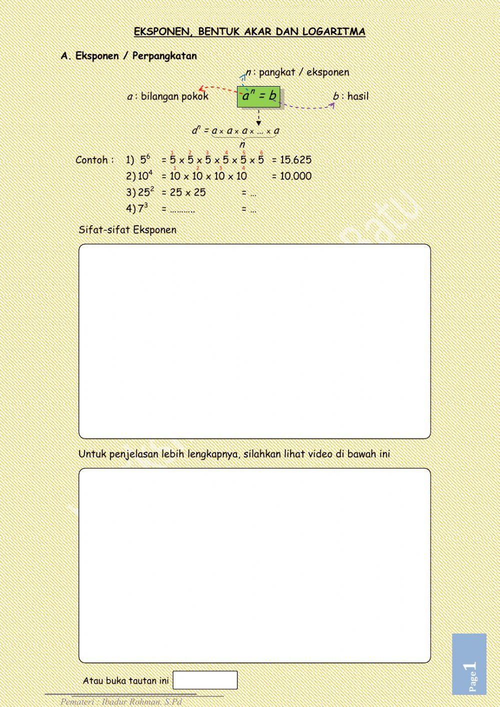 Latihan diklat modul interaktif - lifeworksheet
