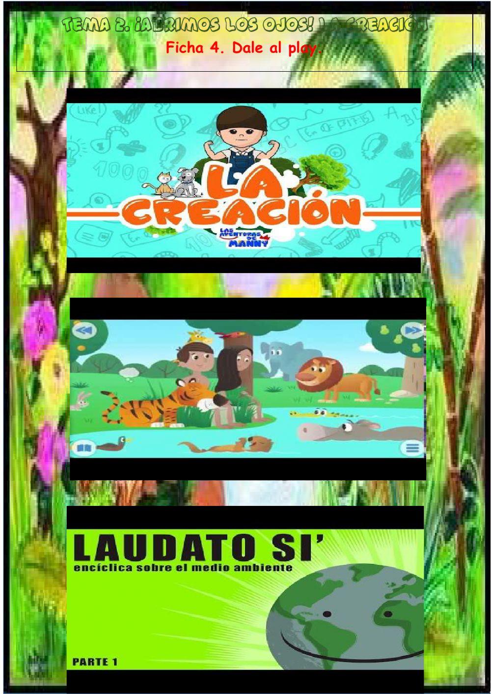 Tema 2 1º Primaria. ¡Abrimos los ojos! La Creación
