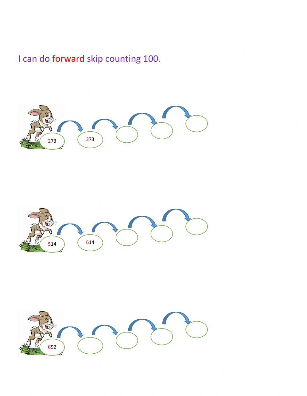 Skip counting 10 - 100