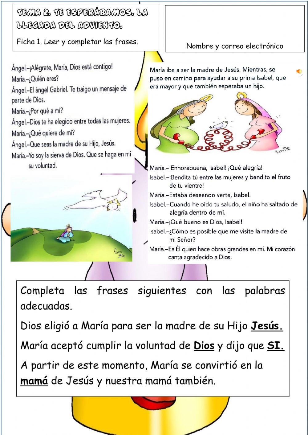 Tema 2 2º Primaria. Te esperábamos. La llegada del Adviento