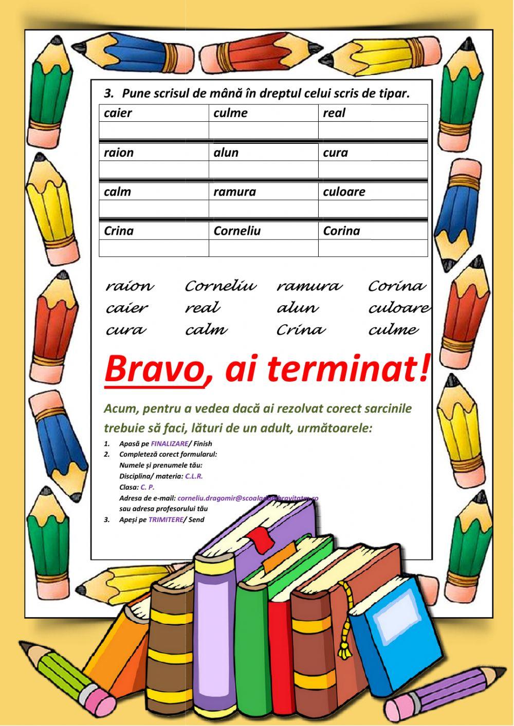 Lietre de mana- litere de tipar: EROCĂLAMUNI Lietre de mana- litere de tipar: EROCĂLAMUNI
