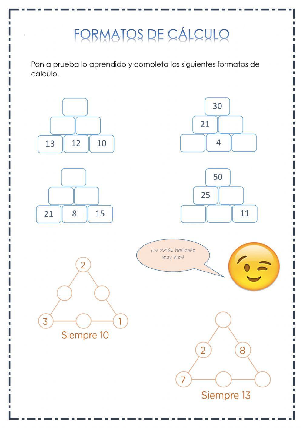 Formatos de cálculo