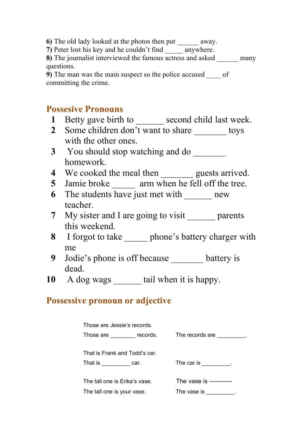 Personal pronouns Personal pronouns