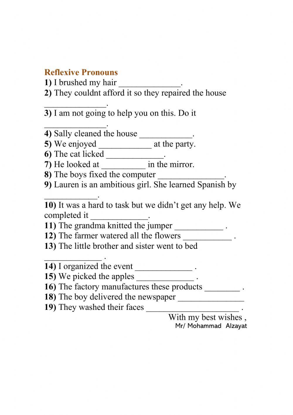 Personal pronouns