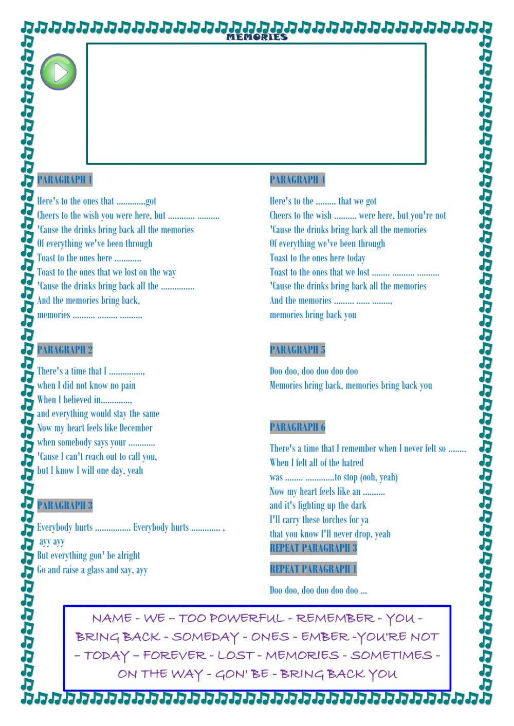 Memories - ONE VOICE CHOIR